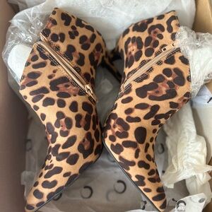 Leopard Print Ankle Boots